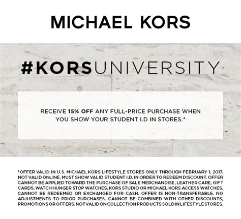 mk student discount|michael kors sign up discount.